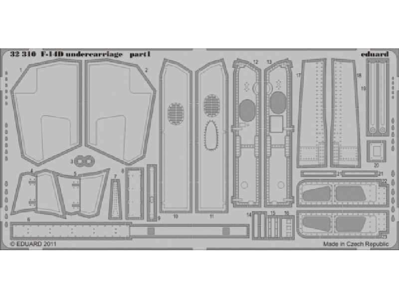 F-14D undercarriage 1/32 - Trumpeter - image 1