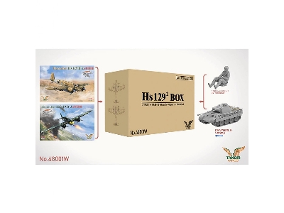Hs 129&#178; Box - Hs 129 B2 + Hs 129 B3 + 3d Printed Set Figures X2 + Panther A - image 1
