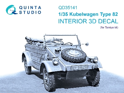 Kubelwagen Type 82 - Interior 3D Decal (For Tamiya Kit) - image 1
