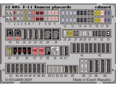 F-14 placards S. A. 1/32 - Tamiya - image 1