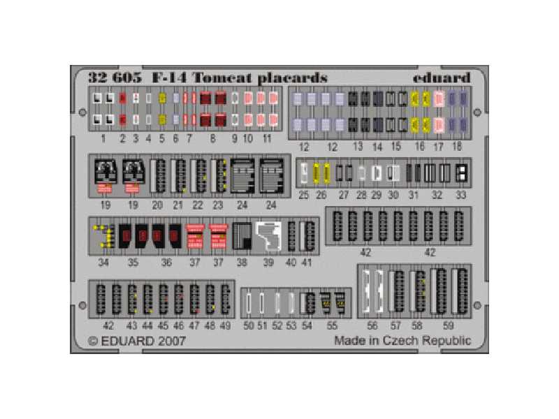 F-14 placards S. A. 1/32 - Tamiya - image 1