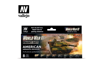 70220 World War Iii Wargames Color Series - American Armour & Infantry Model Color Paint Set - image 1