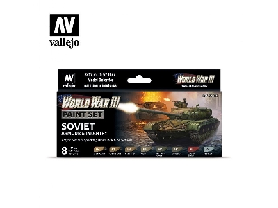 70221 World War Iii Wargames Color Series - Soviet Armour & Infantry Model Color Paint Set - image 1