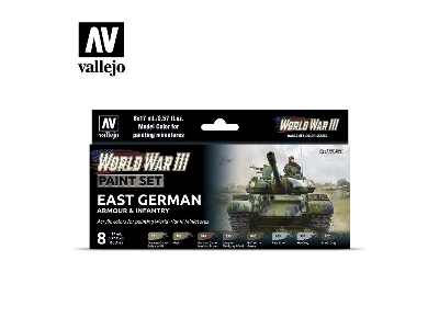 70224 World War Iii Wargames Color Series - East German Armour & Infantry Model Color Paint Set - image 1