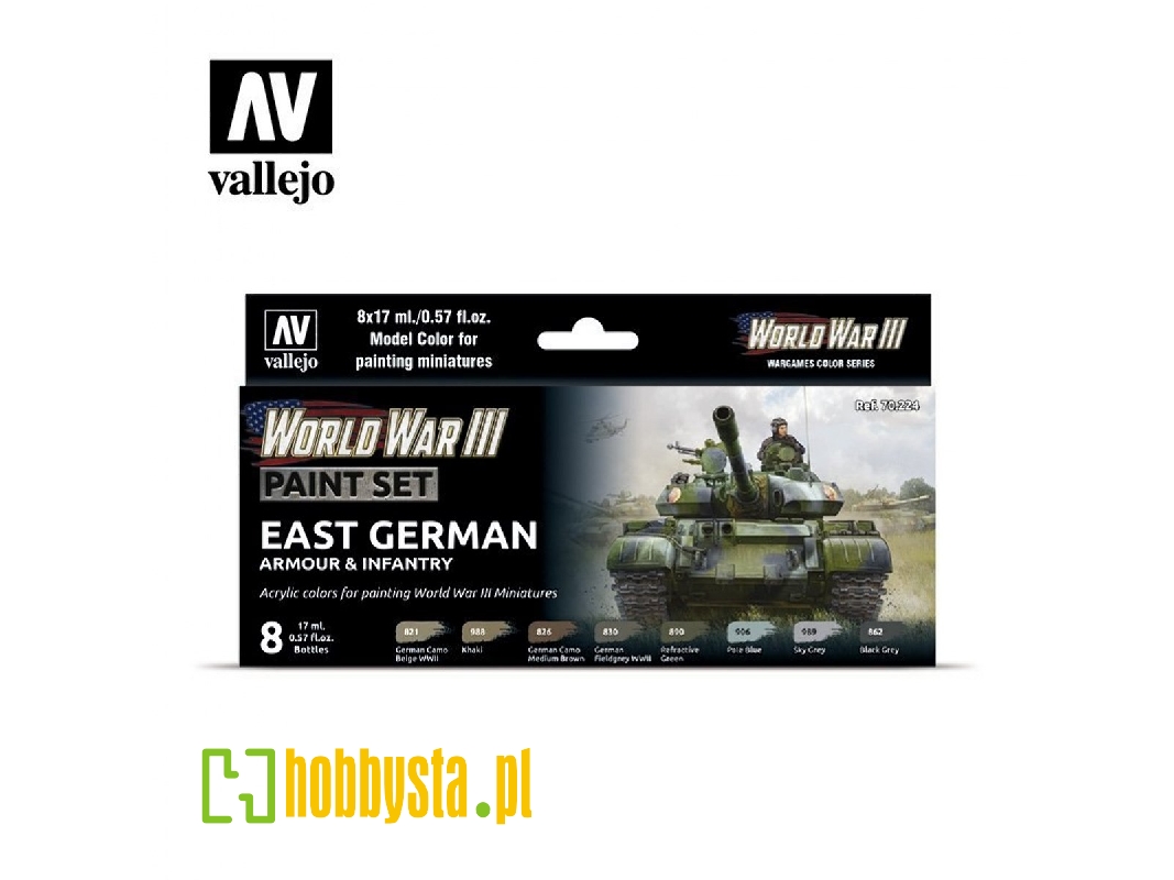 70224 World War Iii Wargames Color Series - East German Armour & Infantry Model Color Paint Set - image 1 70224 World War Iii Wargames Color Series - East German Armour & Infantry Model Color Paint Set - image 1