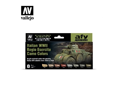 71645 Afv Color Series - Italian Wwii Regio Esercito Camo Colors Model Air Set - image 1