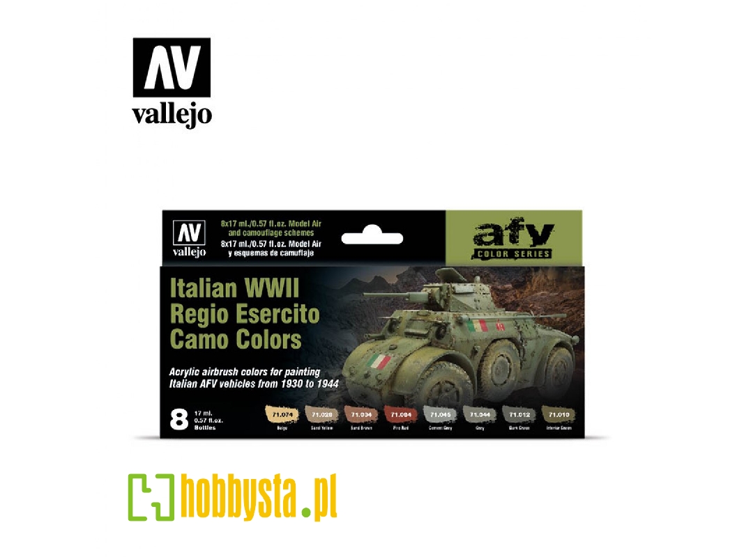 71645 Afv Color Series - Italian Wwii Regio Esercito Camo Colors Model Air Set - image 1