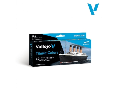71646 Navy Color Series - Titanic Colors Model Air Set - image 1