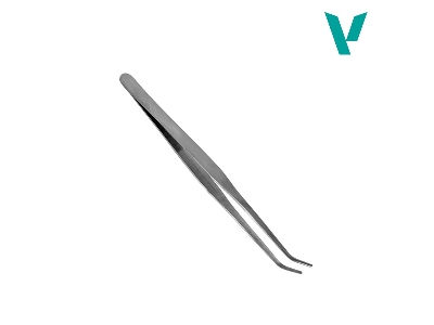 Curved Tip Stainless Steel Tweezers (175mm) - image 1