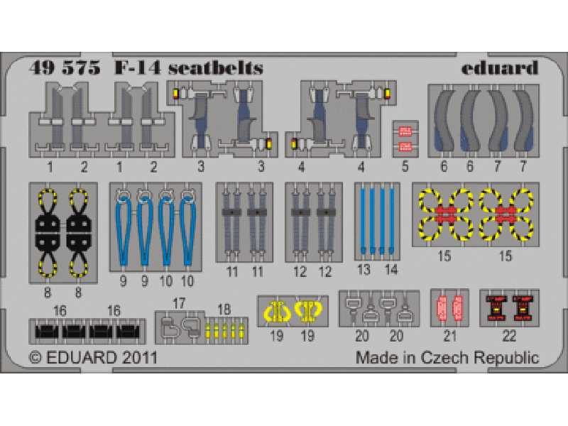 F-14A/ B seatbelts 1/48 - Hobby Boss - image 1