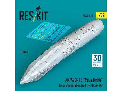 An/Avq-10 "pave Knife" Laser Designation Pod  (1 Piece / 3d Printed) - image 1