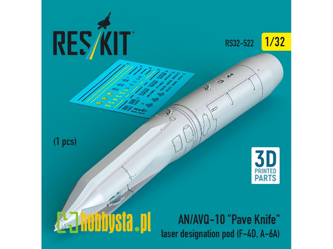 An/Avq-10 "pave Knife" Laser Designation Pod (1 Piece / 3d Printed) - image 1 An/Avq-10 "pave Knife" Laser Designation Pod (1 Piece / 3d Printed) - image 1
