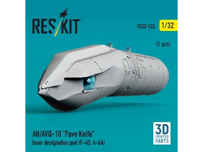 An/Avq-10 "pave Knife" Laser Designation Pod  (1 Piece / 3d Printed) - image 3