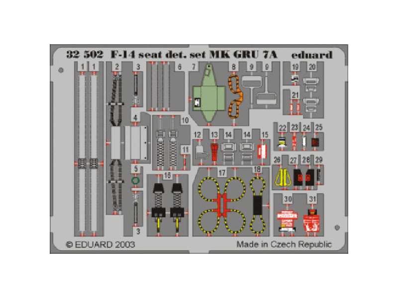 F-14A ejection seat 1/32 - Tamiya - image 1