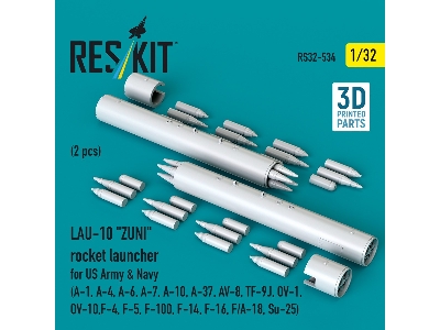 Lau-10 "zuni" Rocket Launcher For Us Army & Navy (2 Pcs / 3d Printed)  - image 2
