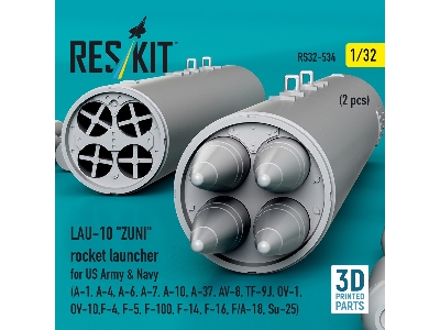 Lau-10 "zuni" Rocket Launcher For Us Army & Navy (2 Pcs / 3d Printed)  - image 3