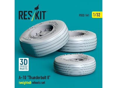 Faichild A-10 Thunderbolt Ii - Weighted Wheels Set (3d Printed) - image 3