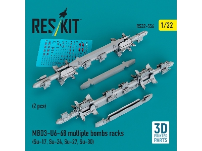 Mbd3-u6-68 Multiple Bombs Racks (2 Pcs / 3d Printed) - image 1