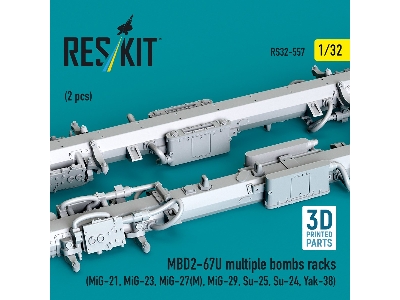 Mbd2-u6-67u Multiple Bombs Racks (2 Pcs / 3d Printed) - image 2