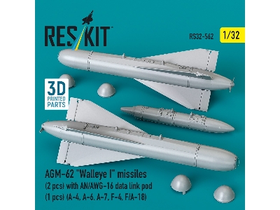 Agm-62 "walleye I" Missiles (2 Pcs) With An/Awg-16 Data Link Pod (1 Piece) - 3d Printed - image 3