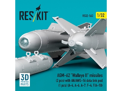 Agm-62 "walleye Ii" Missiles (2 Pcs) With An/Awg-16 Data Link Pod (1 Piece) - 3d Printed - image 3