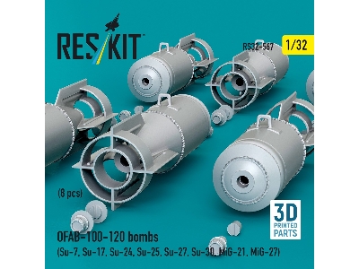 Ofab-100-120 Bombs (8 Pcs / 3d Printed) - image 3