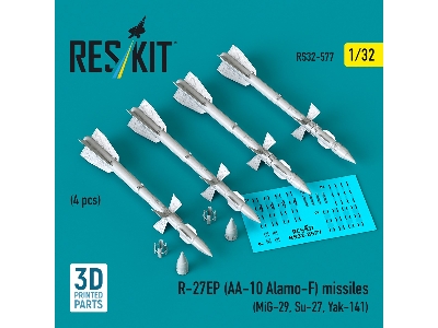 R-27ep (Aa-10 Alamo-f) Missiles (4 Pcs / 3d Printed) - image 1