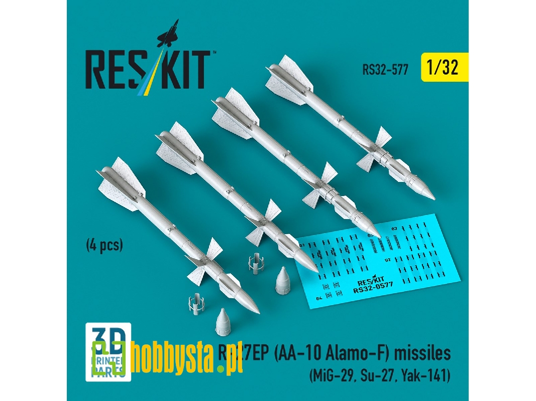 R-27ep (Aa-10 Alamo-f) Missiles (4 Pcs / 3d Printed) - image 1