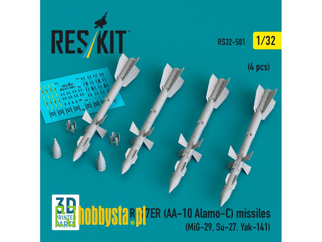 R-27er (Aa-10 Alamo-c) Missiles (4 Pcs / 3d Printed) - image 1