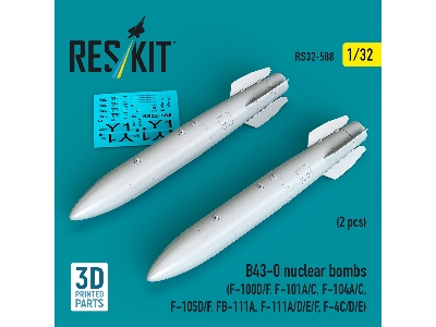 B43-0 Nuclear Bombs (2 Pcs / 3d Printed) - image 1