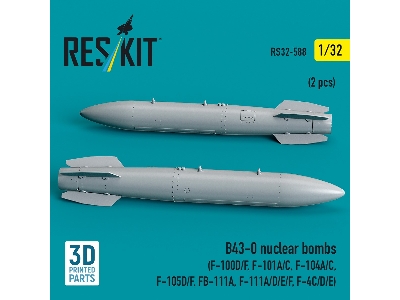 B43-0 Nuclear Bombs (2 Pcs / 3d Printed) - image 2