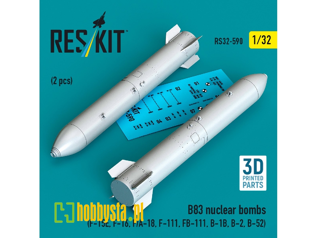 B83 Nuclear Bombs (2 Pcs / 3d Printed) - image 1