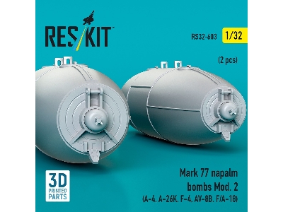 Mark 77 Napalm Bombs Mod.2 (2 Pcs / 3d Printed) - image 2