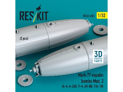 Mark 77 Napalm Bombs Mod.2 (2 Pcs / 3d Printed) - image 3