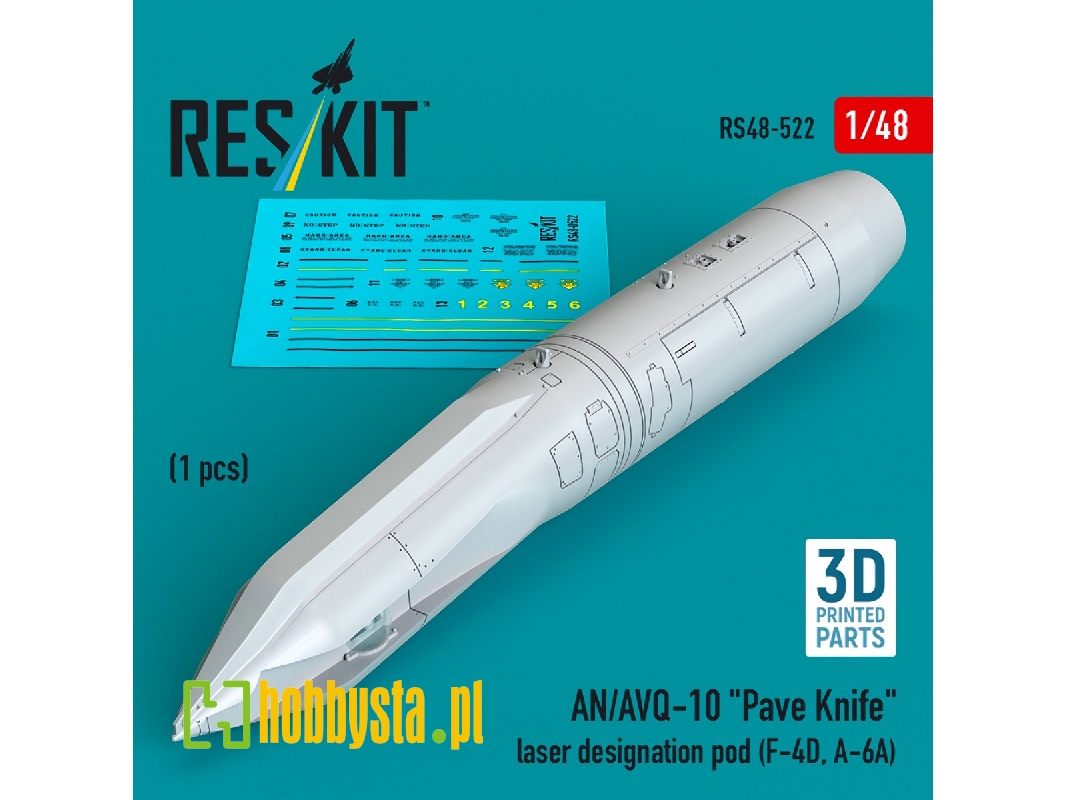 An/Avq-10 "pave Knife" Laser Designation Pod (1 Piece / 3d Printed) - image 1 An/Avq-10 "pave Knife" Laser Designation Pod (1 Piece / 3d Printed) - image 1