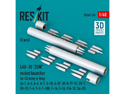 Lau-10 "zuni" Rocket Launcher For Us Army & Navy (2 Pcs / 3d Printed) - image 2