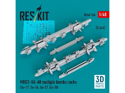 Mbd3-u6-68 Multiple Bombs Racks (2 Pcs / 3d Printed) - image 1