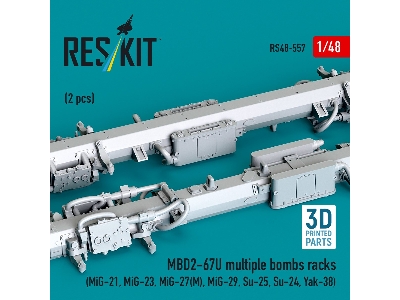 Mbd2-u6-67u Multiple Bombs Racks (2 Pcs / 3d Printed) - image 2