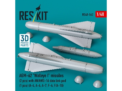 Agm-62 "walleye I" Missiles (2 Pcs) With An/Awg-16 Data Link Pod (1 Piece) - 3d Printed - image 3
