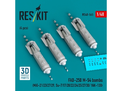 Fab-250 &#1052;-54 Bombs (4 Pcs / 3d Printed) - image 1