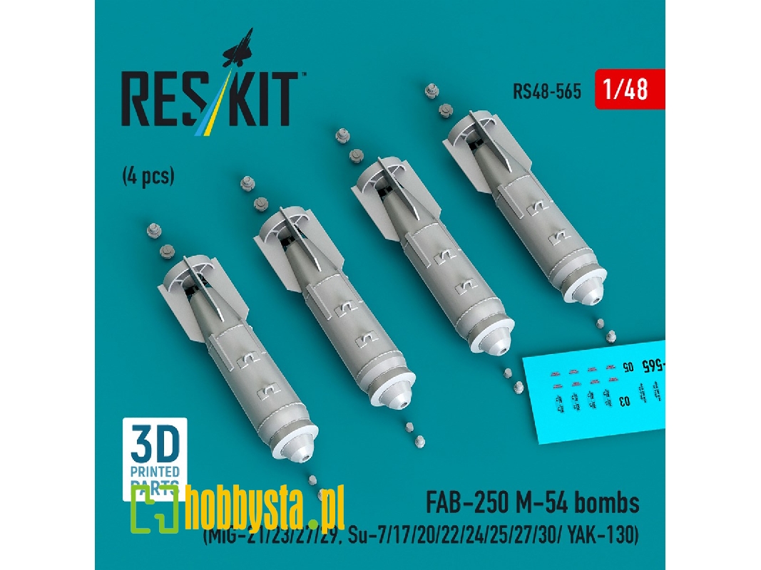Fab-250 &#1052;-54 Bombs (4 Pcs / 3d Printed) - image 1