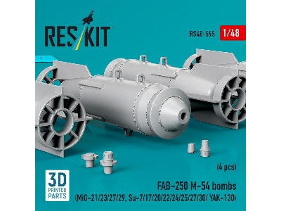 Fab-250 &#1052;-54 Bombs (4 Pcs / 3d Printed) - image 3