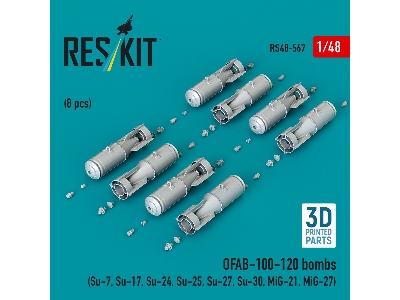 Ofab-100-120 Bombs (8 Pcs / 3d Printed) - image 2