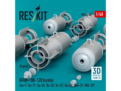 Ofab-100-120 Bombs (8 Pcs / 3d Printed) - image 3