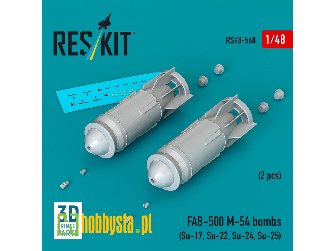 Fab-500 M-54 Bombs (2 Pcs / 3d Printed) - image 1