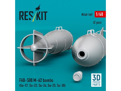Fab-500 M-62 Bombs (2 Pcs / 3d Printed) - image 3