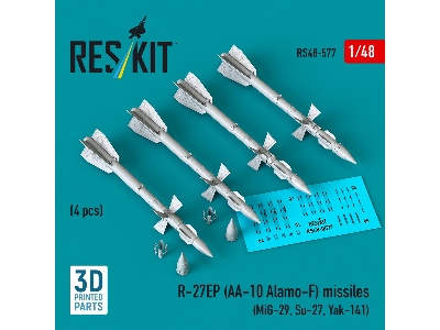 R-27ep (Aa-10 Alamo-f) Missiles (4 Pcs / 3d Printed) - image 1