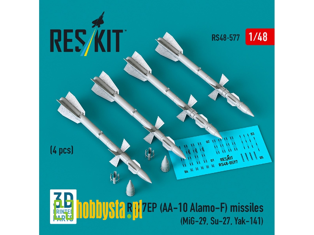 R-27ep (Aa-10 Alamo-f) Missiles (4 Pcs / 3d Printed) - image 1