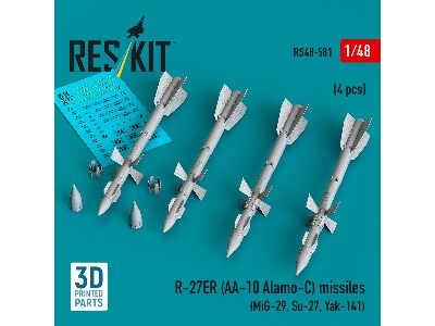 R-27er (Aa-10 Alamo-c) Missiles (4 Pcs / 3d Printed) - image 1