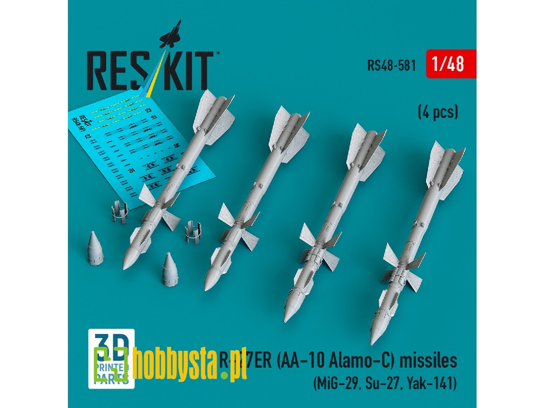 R-27er (Aa-10 Alamo-c) Missiles (4 Pcs / 3d Printed) - image 1